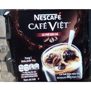 Cà phê đen đá nescafé café việt hủ 40 gói