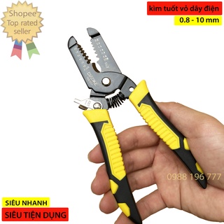 Kìm Tuốt Dây Điện, Dây Cáp, Bấm Cos Đa Năng Cao Cấp DK - Thao tác nhanh - Nhẹ nhàng và cực kỳ hiệu quả.