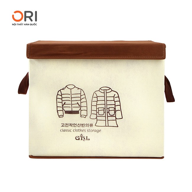 THÙNG VẢI BỐ CÓ NẮP  VÀ QUAI XÁCH ĐỰNG ĐÔ ĐA NĂNG HÀN QUỐC - BIG BAG - ORI NỘI THẤT HÀN QUỐC