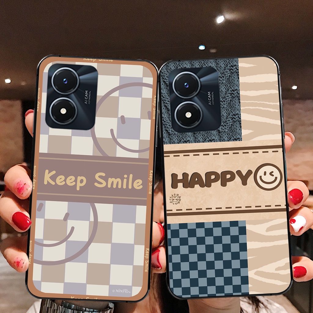 Ốp lưng Vivo Y02S - Vivo Y01 SMILE mặt cười bo viền cực đẹp siêu rẻ cute