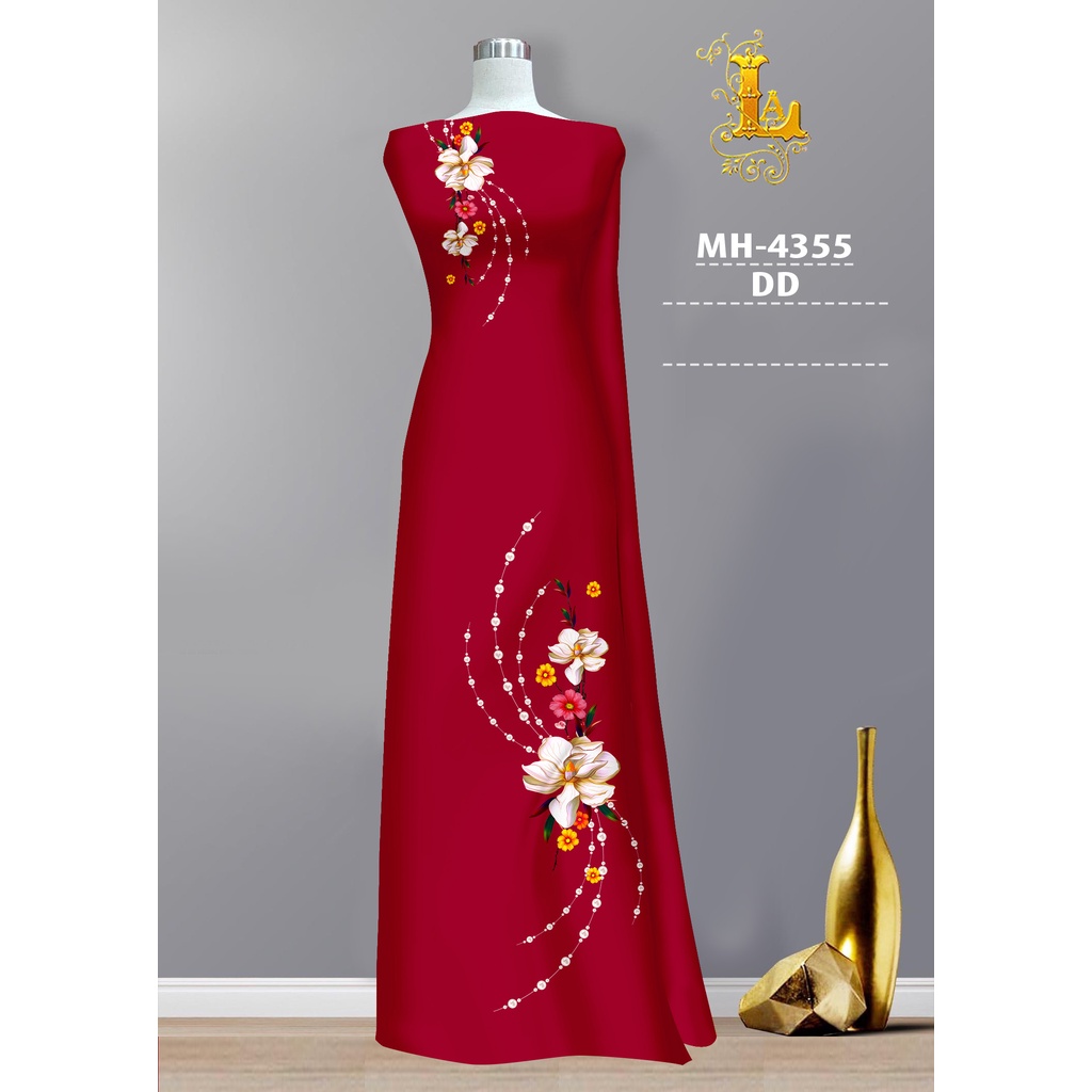 Vải áo dài hoa tà , chất lụa ruby bóng nhẹ, sang trọng, mềm, mượt, mịn, mát, co giãn nhẹ bề ngang.