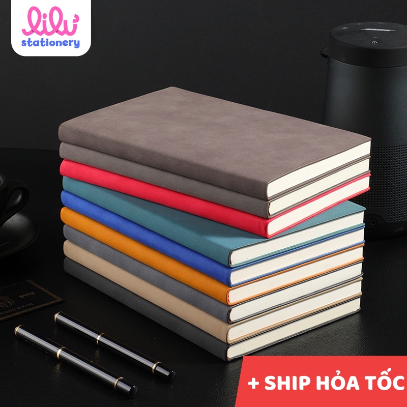 Sổ tay bìa da A5 ghi chép 192 trang thiết kế tối giản gần gũi với cuộc sống. Sổ phù hợp làm bullet journal, planner
