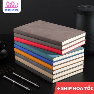 Sổ tay bìa da A5 ghi chép 192 trang thiết kế tối giản gần gũi với cuộc sống. Sổ phù hợp làm bullet journal, planner