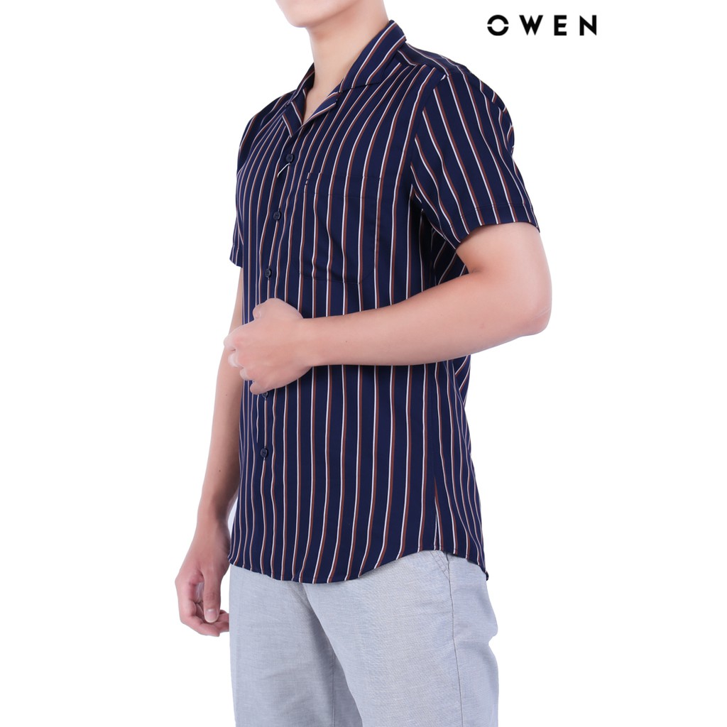 Áo sơ mi ngắn tay OWEN Relaxfit có túi - AE20714NT