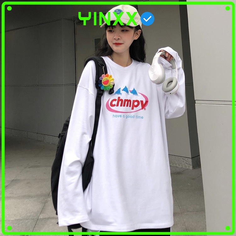 Áo thun tay dài form rộng Yinxx, áo sweater Unisex SW502