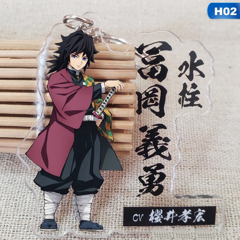 Tmdbyx Móc chìa khóa mặt hình nhân vật hoạt hình Kimetsu No yaiba xinh xắn
