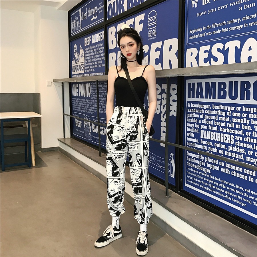 quần thể thao nam và nữ cùng phong cách truyện tranh hip hop | BigBuy360 - bigbuy360.vn