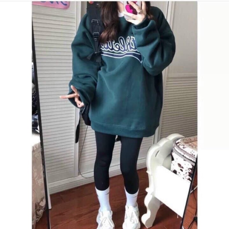 Áo Sweater Nam/ Nữ/ Unisex ATHLETIC Xanh Rêu - freesize