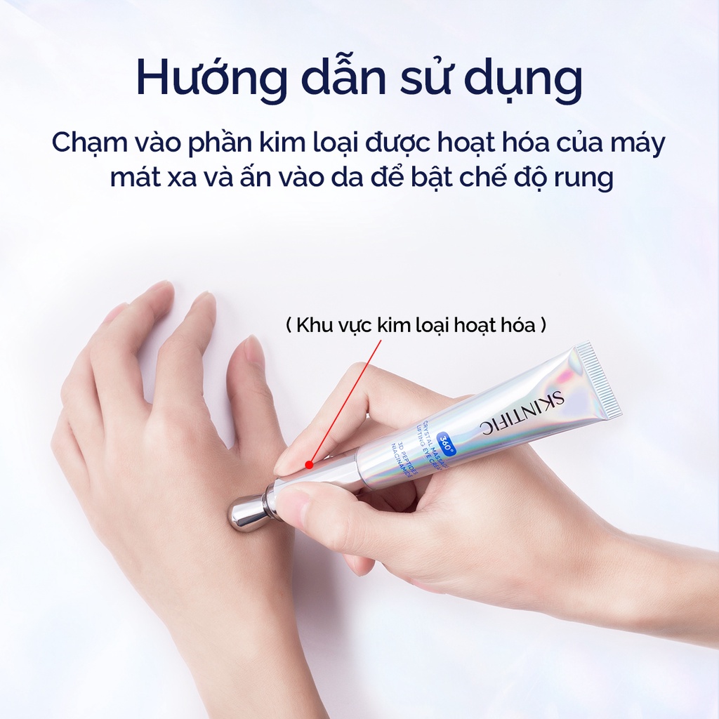 Kem mắt nâng cơ đầu pha lê massage 360 độ SKINTIFIC 20g (đơn lẻ)