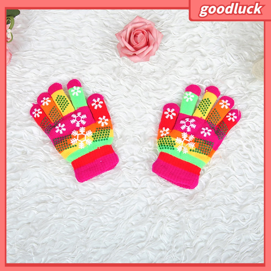 Găng Tay Hoạ Tiết Hoa Tuyết Cho Bé