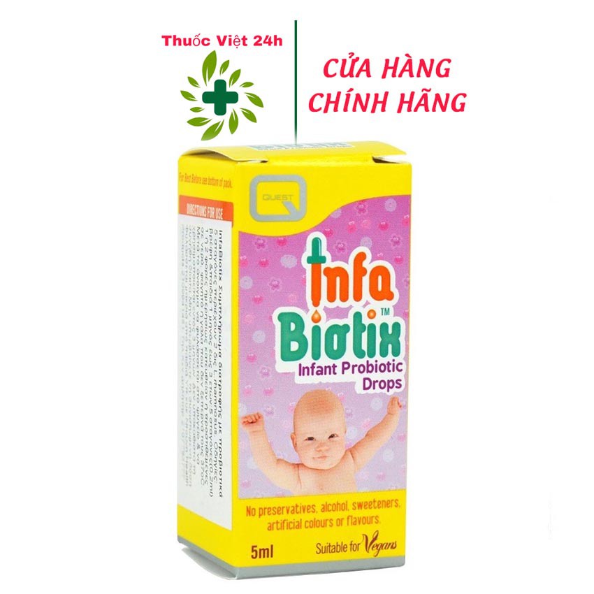 Infa Biotix Drops (7ml) - Bổ sung Probiotic, hỗ trợ tăng cường tiêu hóa & sức đề kháng cho trẻ - thuocviet24h