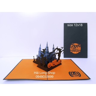 Halloween 2 - Lâu Đài -  Thiệp 3D