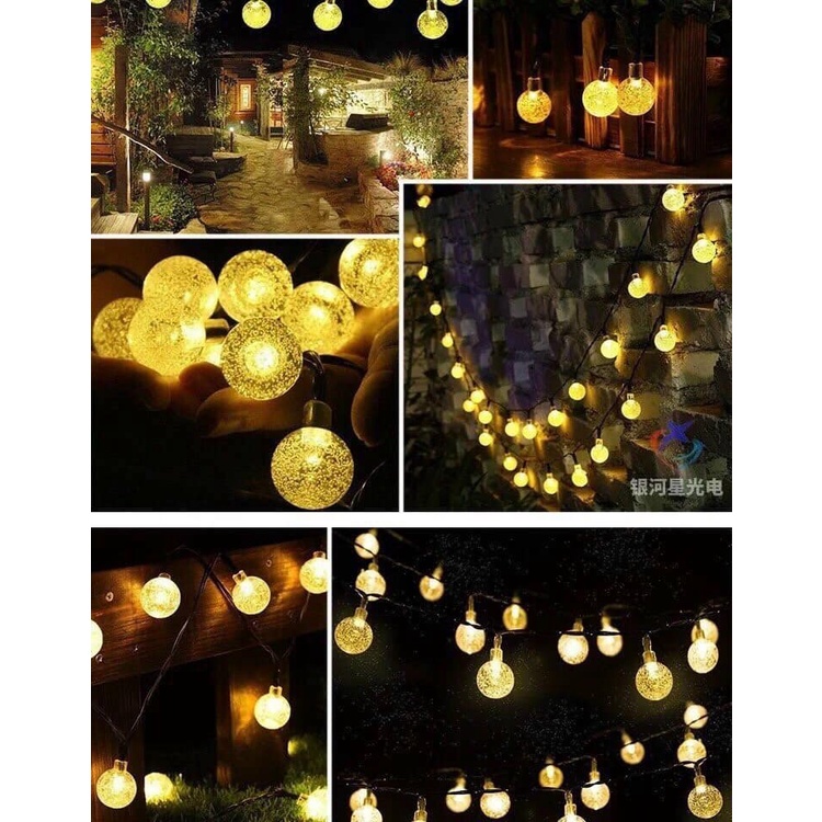 Dây nháy LED BI BỌT NƯỚC 10 mét Cherry Ball trang trí decor TẾT NOEL NHÀ CỬA bền đẹp