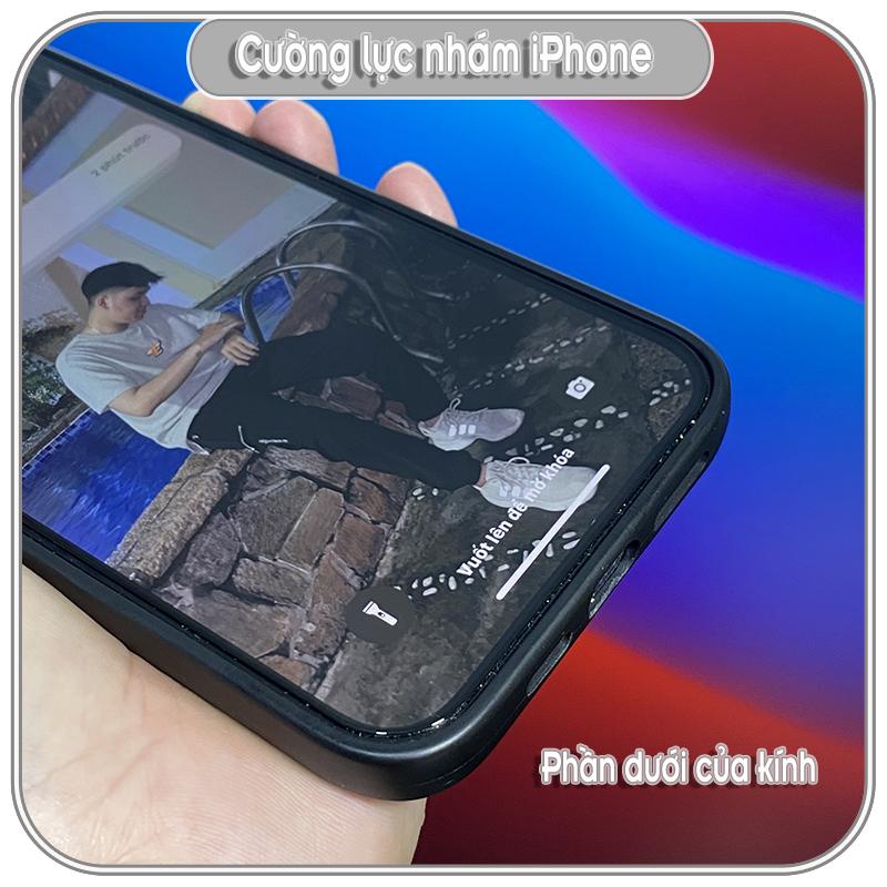 Cường lực GOR nhám cho iPhone hạn chế vân tay Full viền Đen