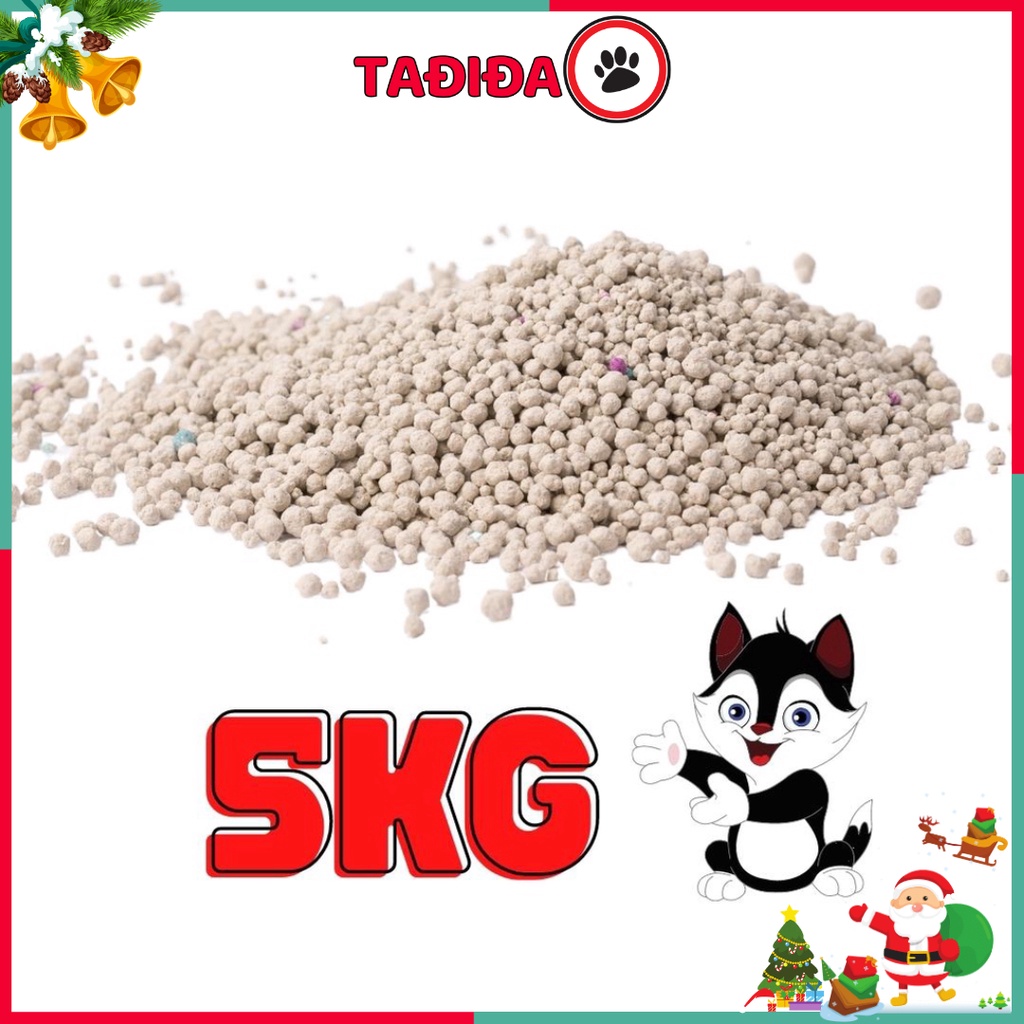 Cát Vệ Sinh Cho Mèo Bentonite thấm hút tốt 5KG tiện lợi , Cát cho Mèo Hamster Munchkin Scottish thơm dịu - Tadida Pet