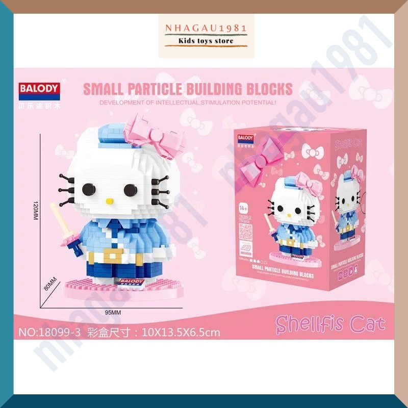 Đồ Chơi Lắp Ráp Lego Mèo Hello Kitty Balody Xinh Xắn Đáng Yêu Quà Tặng Bạn Gái Bé Gái Shop NHAGAU1981