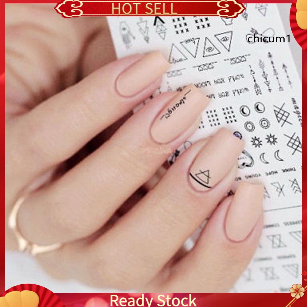 Miếng Dán Trang Trí Móng Tay Nhiều Họa Tiết Độc Đáo