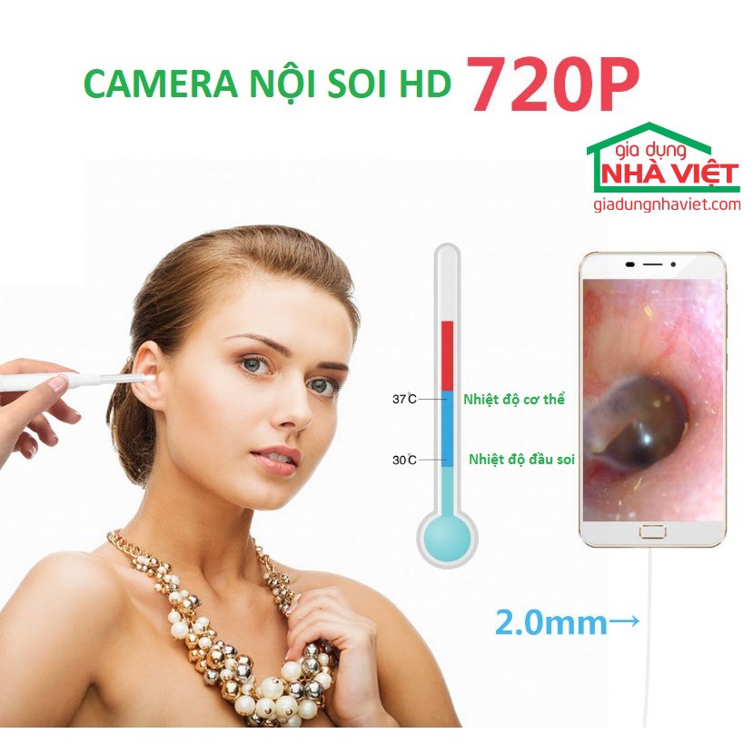 Camera nội soi tai mũi họng HD đầu dò siêu nhỏ 3.9mm inskam 203