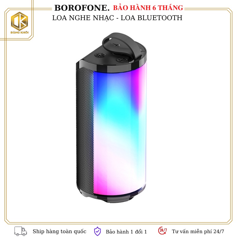 Loa không dây kết nối bluetooth mini Borofone BR5  đèn lead nhiều mầu công nghệ BT 5.0 chính hãng bảo hành 6 tháng