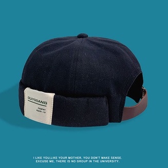 Mũ beanie không vành có thể điều chỉnh thêu họa tiết chữ cho nam và nữ