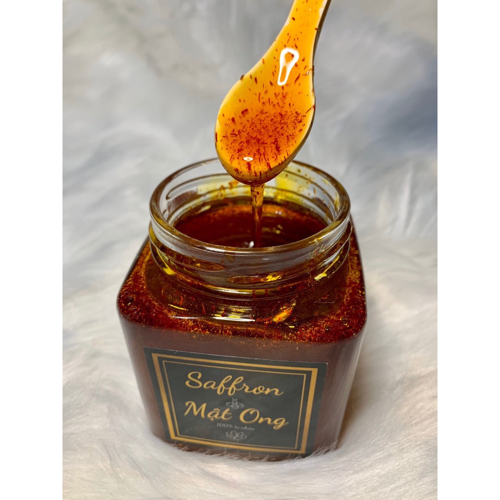 Saffron ngâm mật ong nguyên chất - mẫu dùng thử - hũ 50ml -saffron tây á - nhập khẩu chính hãng độc quyền từ Iran