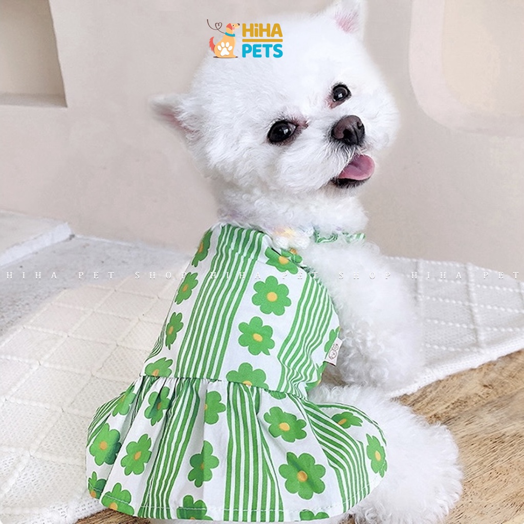 Váy Cho Cún Mèo Vải Cao Cấp Quần Áo Thú Cưng Hai Dây Mùa Hè 2022 Hàn Quốc.