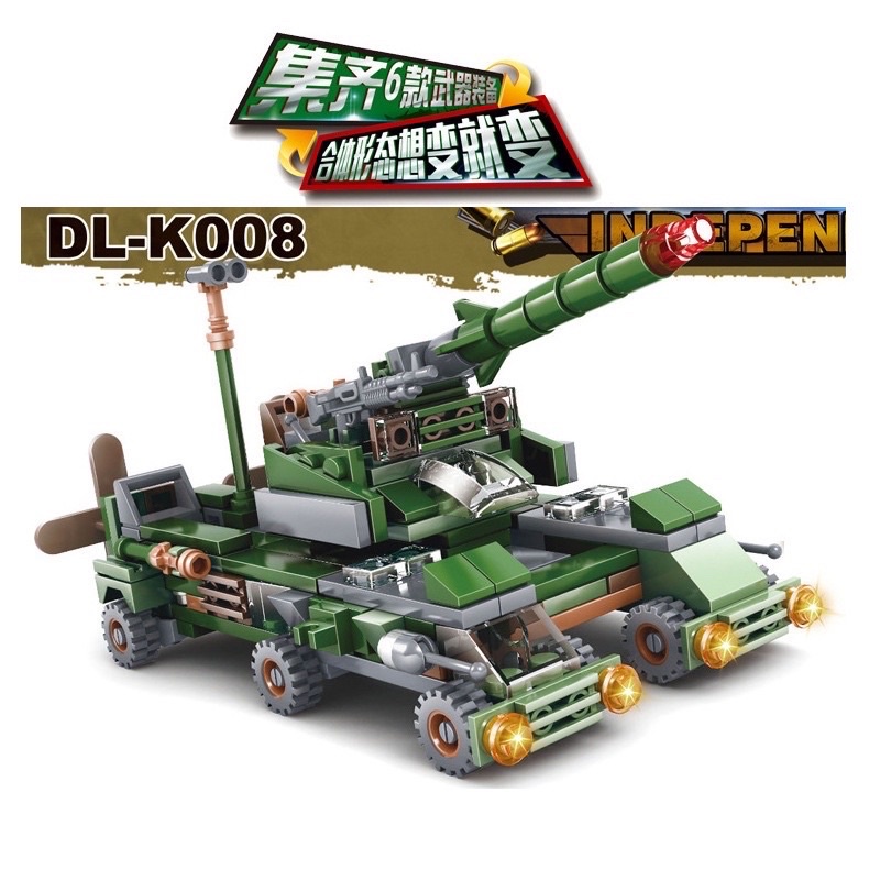[333 CT] Bộ xếp hình Legoo xe tăng , lắp ráp xe jeep , lắp hình trực thăng - biệt đội swat xanh