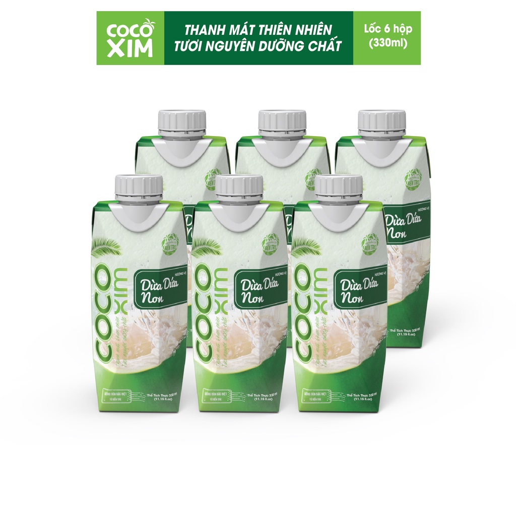 Hộp Nước Dừa Tươi Từ 100% Dừa Dứa Non Nguyên Chất 330mL - Thương Hiệu COCOXIM - YOOSOO MALL