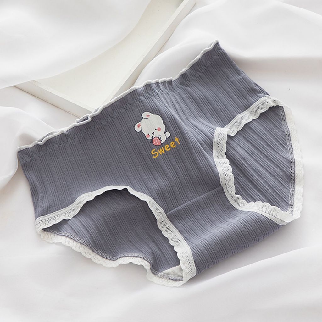 Quần lót nữ ren cotton thấm hút mồ hôi kháng khuân khử mùi cute dễ thương DOPICO L2899