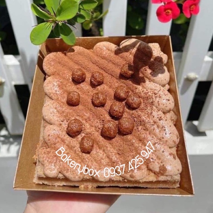 E1413 - Set 50 Hộp Giấy E1413 Vuông Đựng Bông Lan Trứng Muối - Bánh Mì Bơ Tỏi - Su Sing