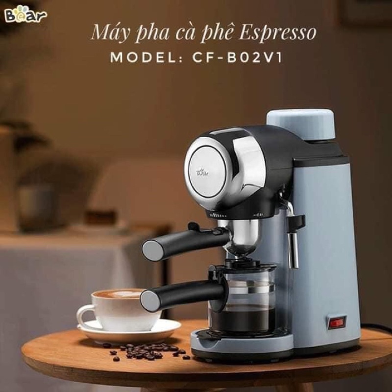 Máy pha cafe mini cao cấp để bàn BEAR KFJ-A06K1/CF-B20V1 màu xanh dáng cổ điển bảo hành 12 tháng