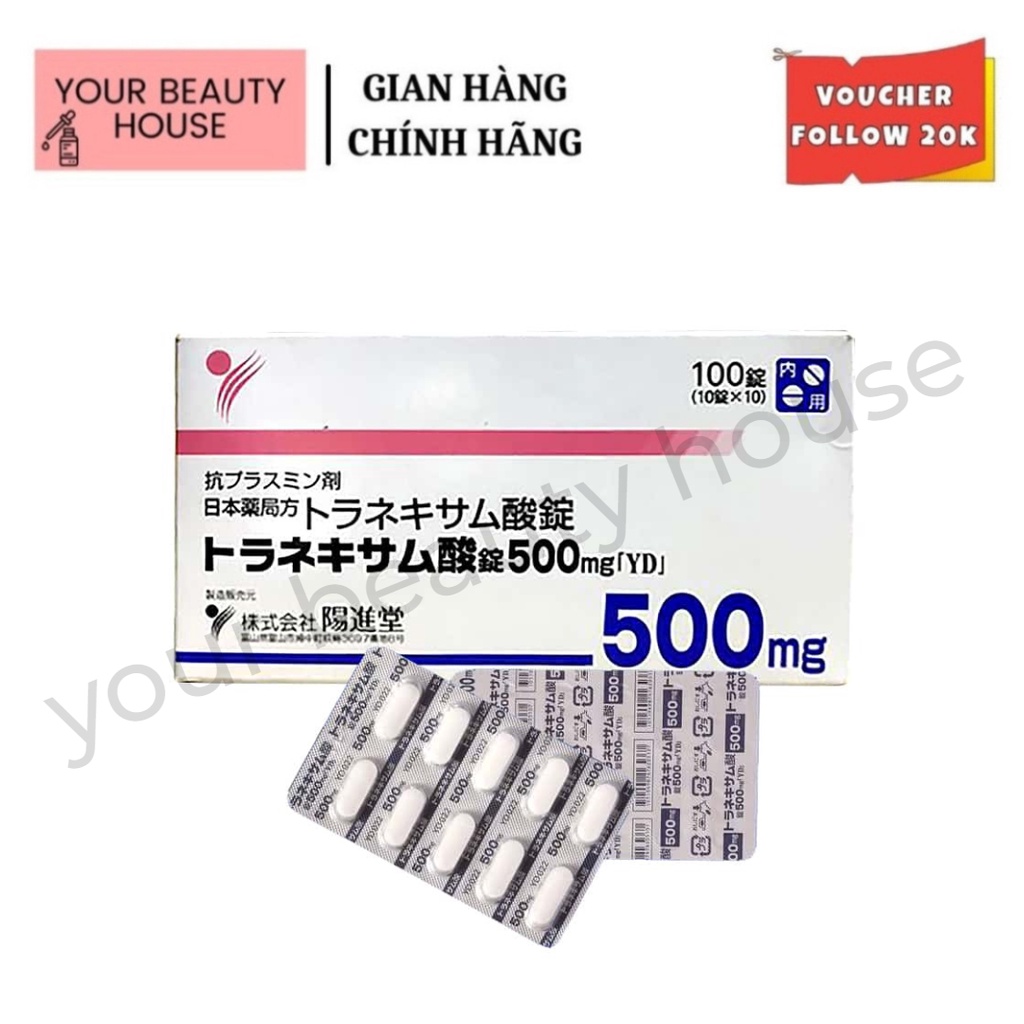 [TRANSAMIN] VIÊN UỐNG SÁNG TRẮNG DA, SẠCH NÁM 500mg - NHẬT BẢN
