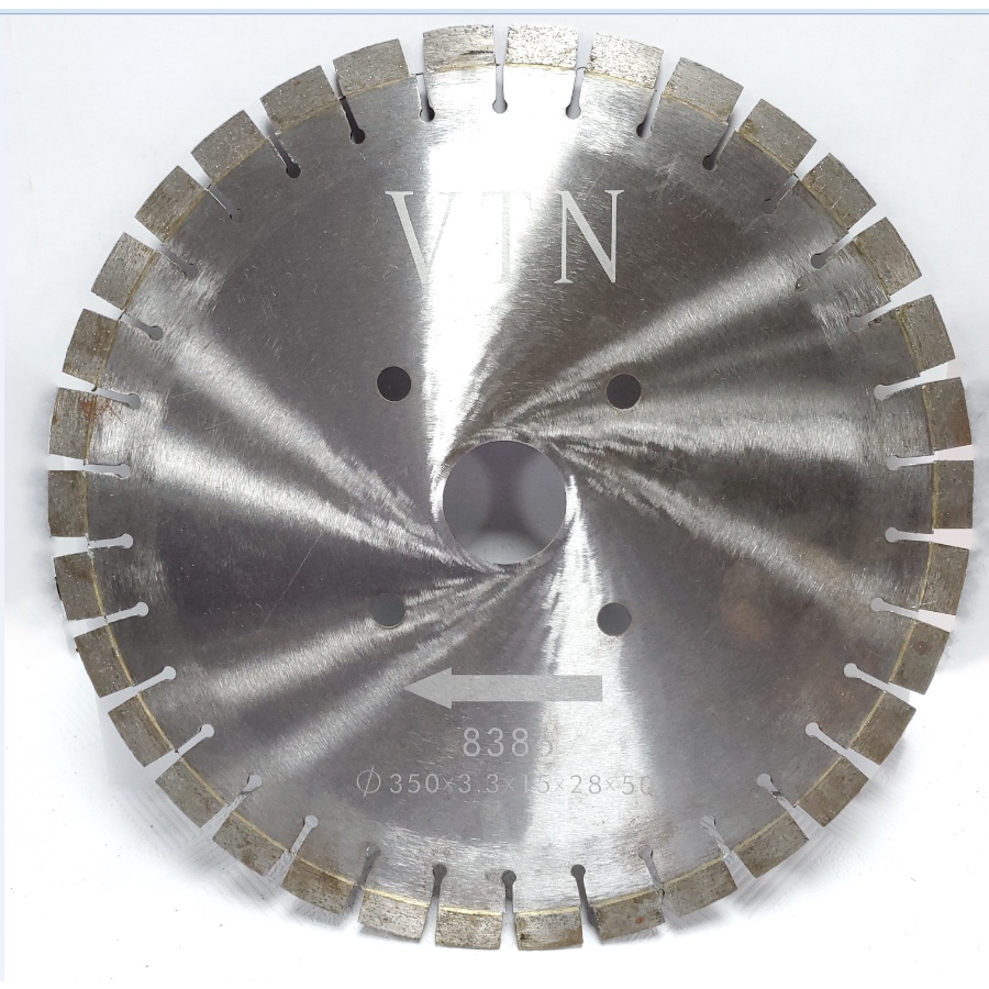 Lưỡi cắt phi 350 VTN - FREEHIP - Đĩa cắt đá granite, đá hoa cương- Cắt êm, sắc bén, me ngọt- smax29