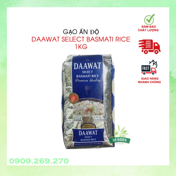 Gạo Basmati India Daawat 1kg Ấn Độ ngăn ngừa tiểu đường