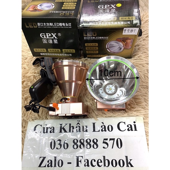 đèn pin đội đầu siêu sáng 200w mã HPX h9 ánh sáng trắng- anh sáng vàng 2 nuts bấm sạc đôi