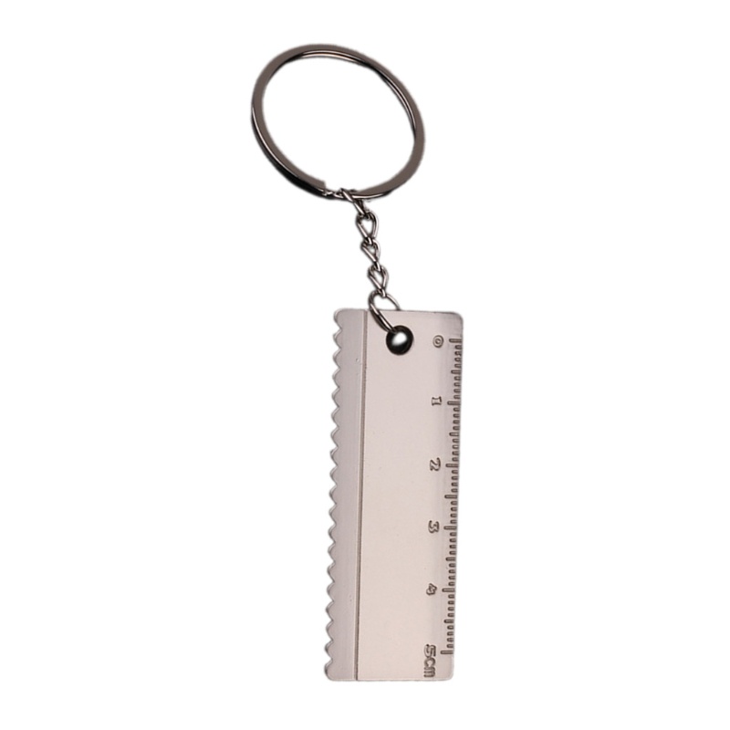 Thước Đo Mini EDC Bằng Đồng Thau 5cm Kèm Móc Khóa Tiện Dụng