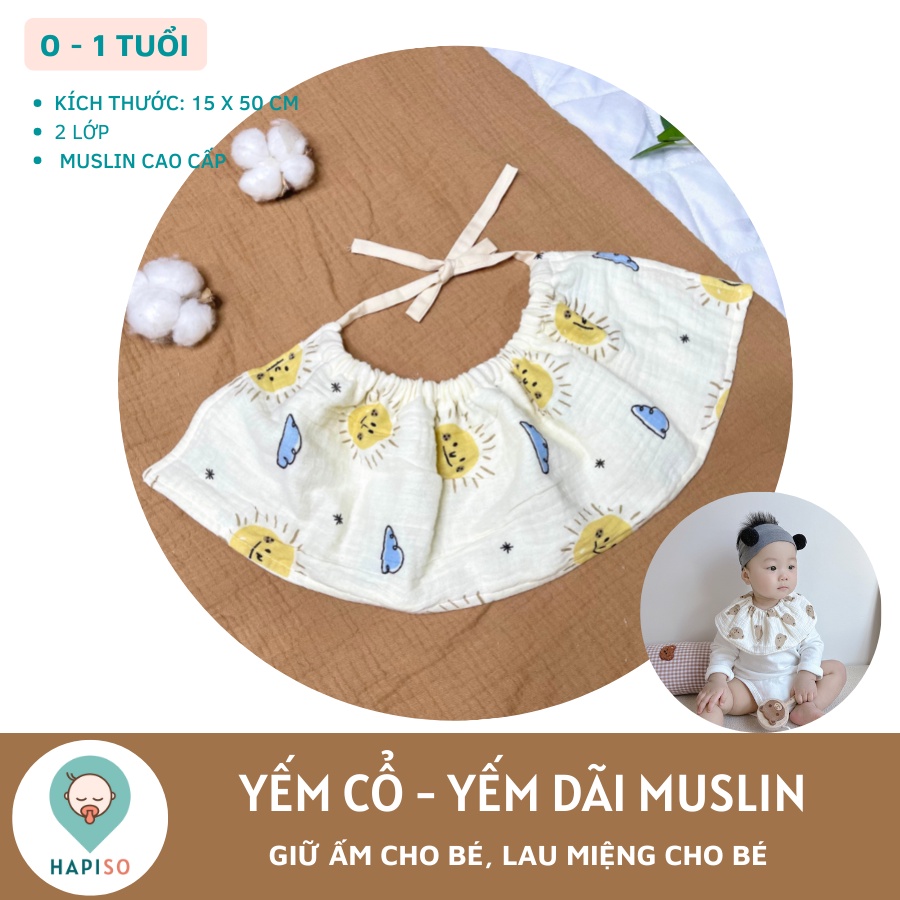 Yếm cổ muslin cho bé