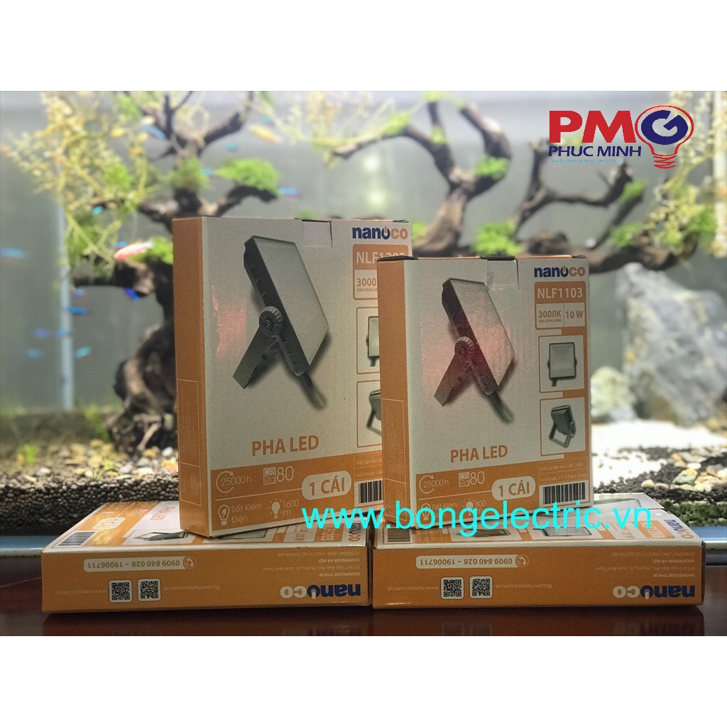 Đèn pha led Nanoco công suất 30w, IP65, mã sản phẩm NLF1303 NLF1304 NLF1306 chống lóa - hàng chính hãng