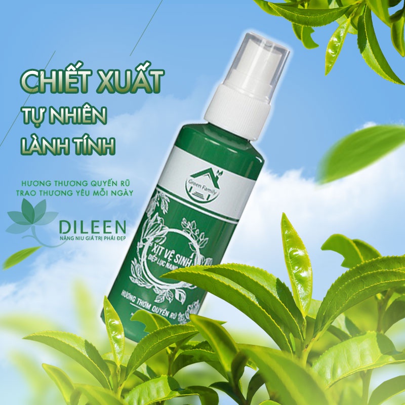 Phụ Nữ dạng xịt 70ml diệp Lục nano bạc trầu không Viêm Ngứa ngăn ngừa các bệnh viêm nhiễm phụ khoa