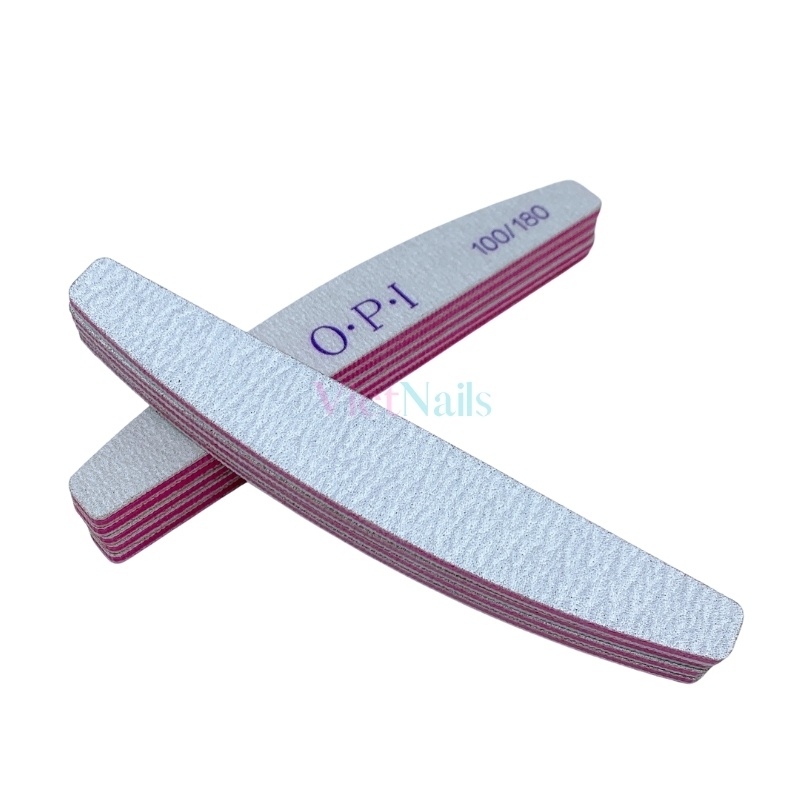 Dũa Móng Gel Móng Bột Đắp DIP OPI Nhám 100/180, Dũa Cong Bầu