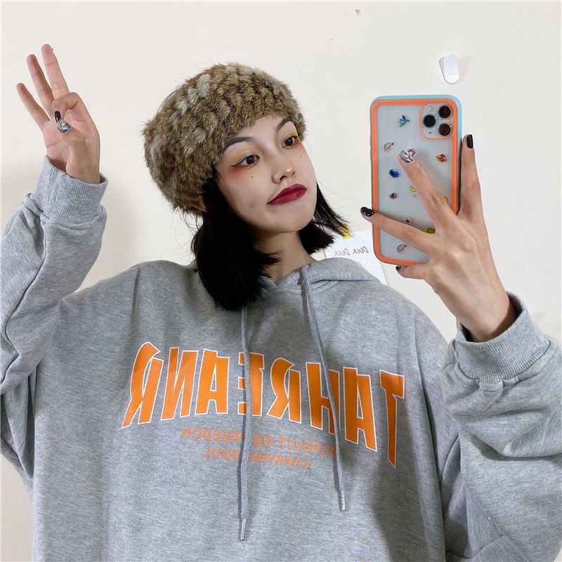 Áo hoodie quá cỡ mẫu 2021 phong cách Hàn Quốc thời trang cho nữ | BigBuy360 - bigbuy360.vn