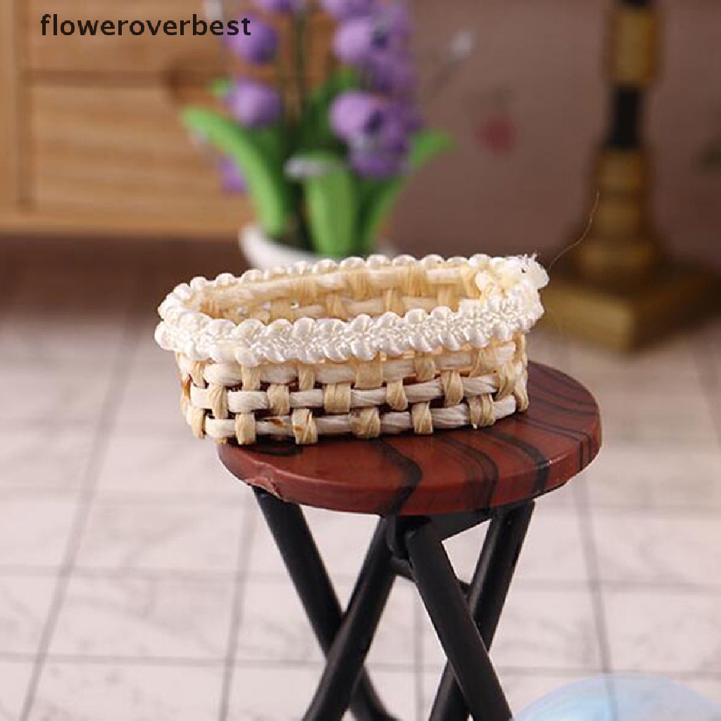 Giỏ Mây Đựng Thực Phẩm Trang Trí Nhà Búp Bê Tỉ Lệ 1 / 12