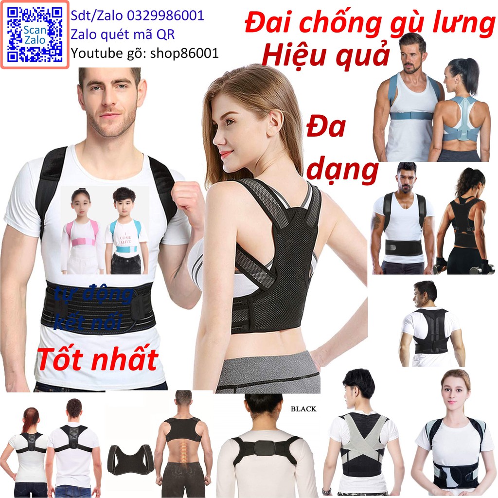 [Đủ size] Đai áo chống gù lưng Nhật Bản [Được đeo thử hài lòng mới nhận hàng]