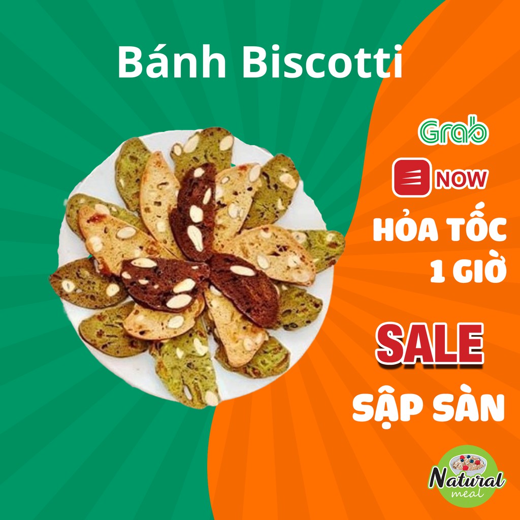 Bánh hạt dinh dưỡng Healthy ăn kiêng giảm cân Biscotti Dành cho người tiểu đường Mix vị Thơm Ngon 150gram - Natural Meal