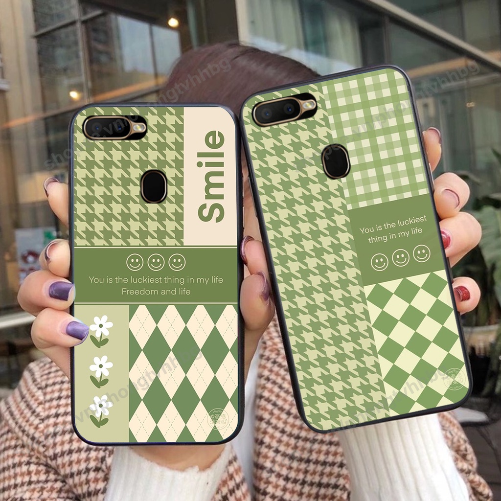 Ốp lưng Oppo A5s / A7 / F9 / A12 / Realme 2 Pro trái tim gấu thể thao , smile mặt cười cực cute
