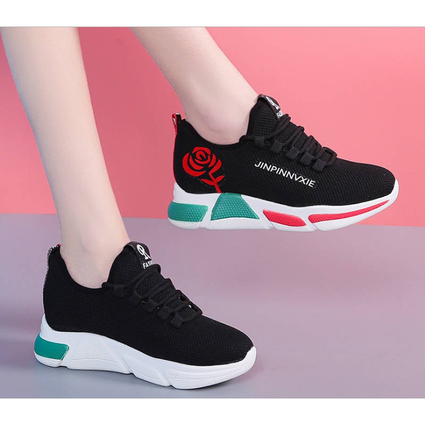Giày Sneaker nữ hoa hồng TTS 9