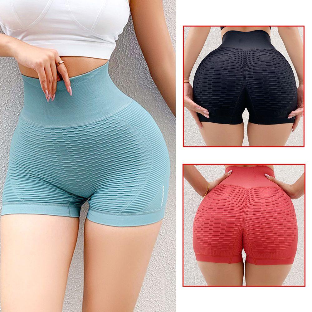 Btlimer Quần Legging Ngắn Lưng Cao Co Giãn Nâng Hông Màu Đào Dành Cho Nữ Đi Xe Đạp
