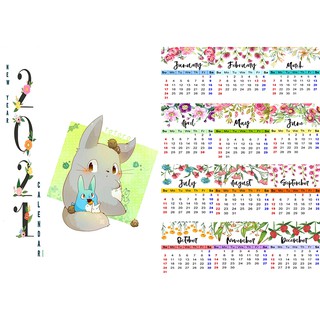 Lịch tường 2025 totoro LA15 size A3