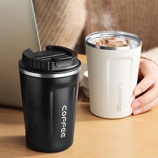 Ly giữ nhiệt 450ml inox Coffee phong cách Hàn Quốc nắp chống tràn cao cấp