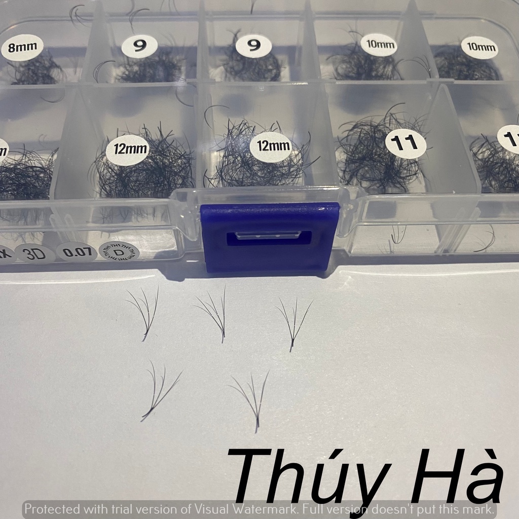 MI FAN 3D MIX (8-13) (9-15) mm _dày 0.07-CONG C-D HỘP 1000 FAN_DỤNG CỤ NỐI MI_THÚY HÀ